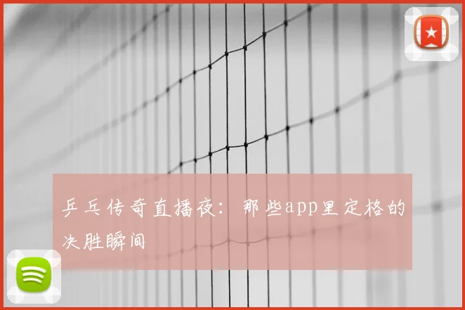 乒乓传奇直播夜：那些app里定格的决胜瞬间